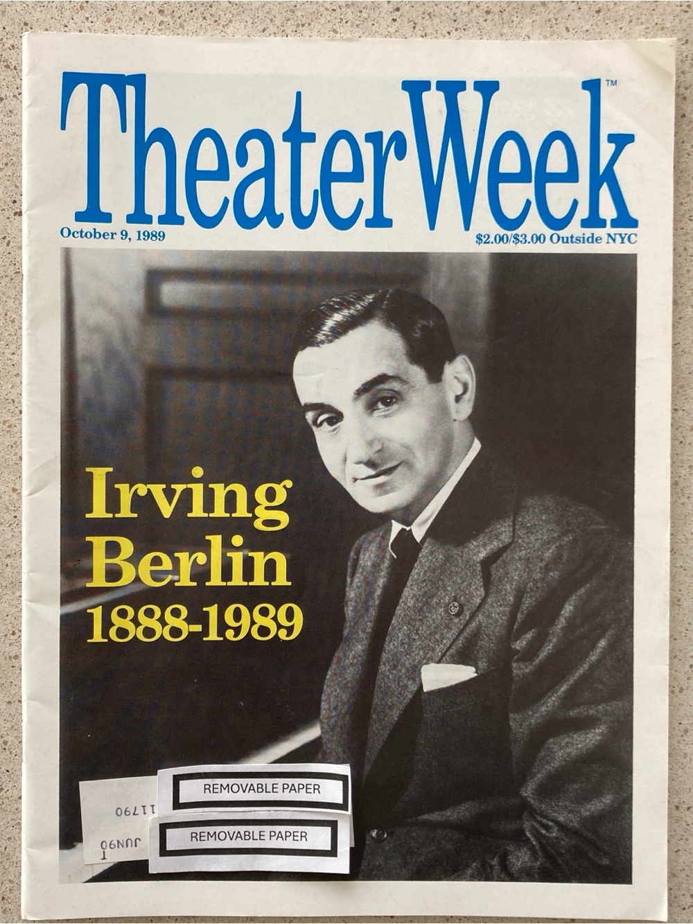 Irving Berlin Ruby Dee Ossie Davis Theater Week Magazine October 9 1989 - Label